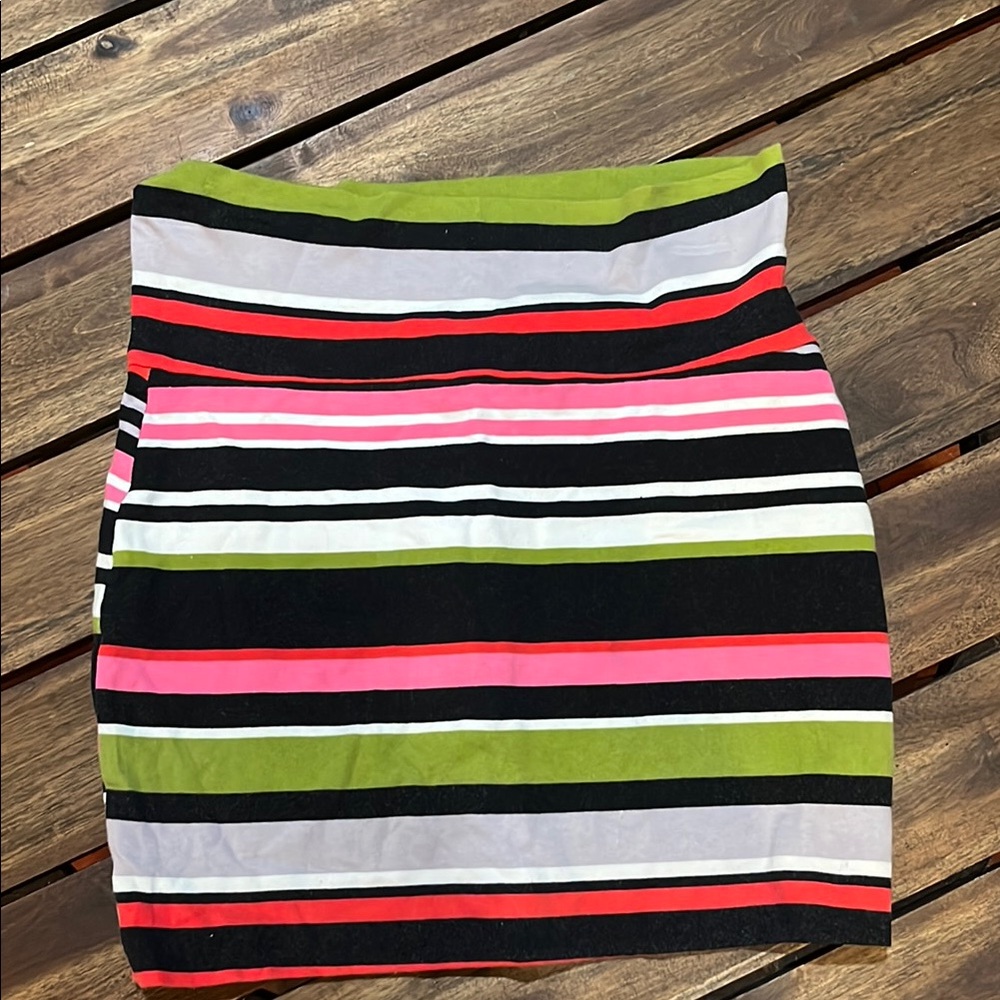 Striped Multicolor Women's Skirt Preloved Medium